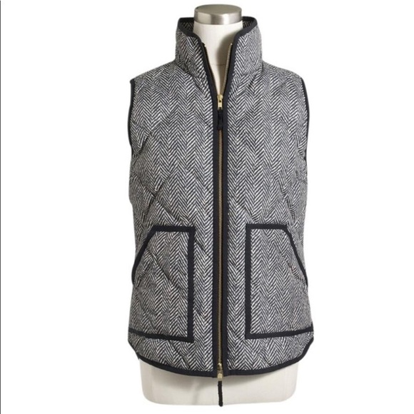 J. Crew Jackets & Blazers - JCrew herringbone quilted puffer vest.